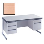 BEST Selling Budget 178.5cm Desk Without Cable Ports-Cherry
