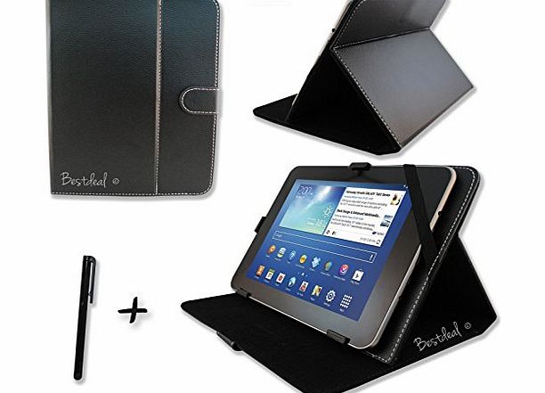Bestdeal Black PU Leather Case amp; Stand for LINX Windows 8 10.1`` inch Tablet PC   Stylus Pen
