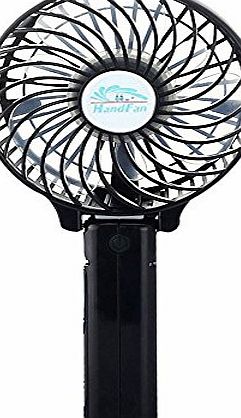 Bestfire  Portable Handheld Mini Fan Battery Operated Cooling Fan Electric Personal Fans Foldable Desktop Fans with 18650 Battery for Home and Travel (Black)