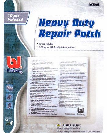 10 x Bestway Heavy Duty Repair Patch for inflatable airbeds, toys, pools, lilos etc #62068