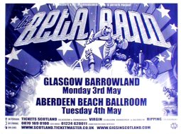 BAND Scottish Tour May 2004 Music Poster