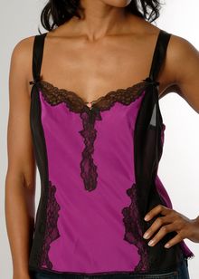 Micro Crepe camisole with lace insets