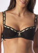Betsey Johnson Intimates Sheer Tricot lightly lined demi bra with ribbon