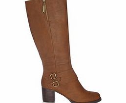 Betsy Brown knee high buckle detail boots