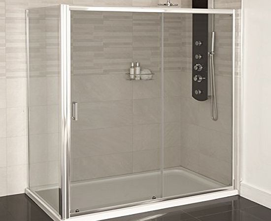 Shower Enclosure Cubicle Walk In Sliding Door Glass Corner 1100 x 900 (Reversible* Size Adjustable*) Easy Access Clean Rectangular Luxury Modern Entry