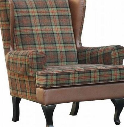 BetterLife Stirling Tartan High Back Chair Orthopedic Fireside Arm Chair - 20`` or 22`` Seat Height