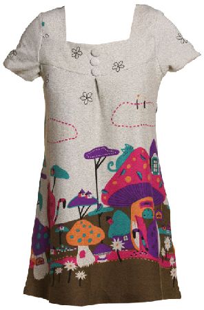 Betty cat print brush knit dress