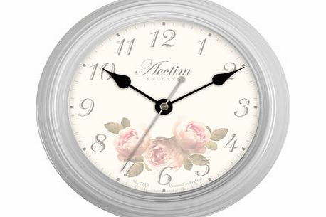 Acctim grey vintage floral design wall clock,
