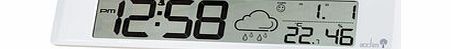 Bhs Acctim White Delano LCD Radio Controlled Weather