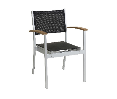 Alcor black textilene chair