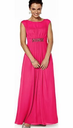 Bhs Amelia Fuschia Long Bridesmaid Dress, fuchsia