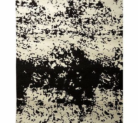 Bhs Black and white textured wool rug 120x170cm,