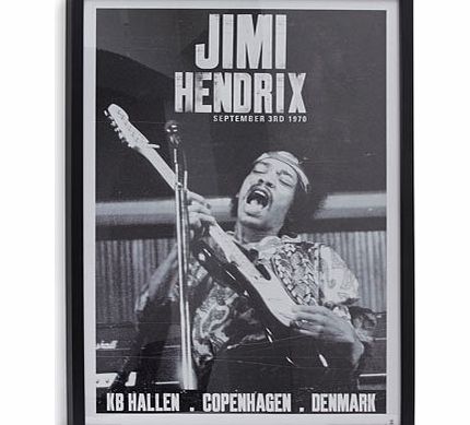 Black and white vintage Jimi Hendrix poster