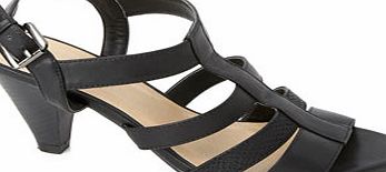 Bhs Black Fashion Wide Fit Strappy Stacked Heel