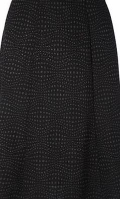 Bhs Black Graphic Jacquard Flippy Skirt, black