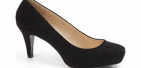 Bhs Black Imitation Suede Twin Sean Court Shoe,