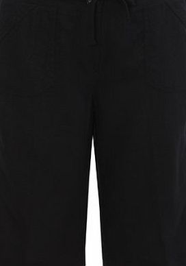 Bhs Black Linen Blend Knee Shorts, black 2207758513