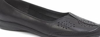 Bhs Black Wide Fit Chop Out Ballerina, black