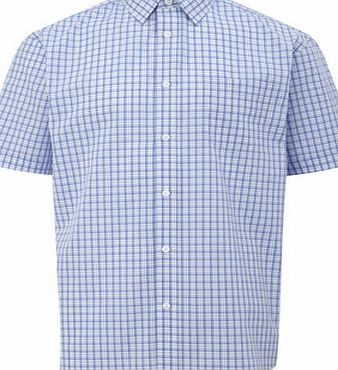 Bhs Blue Highlight Window Check Regular Fit Short