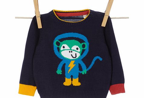 Bhs Boys Baby Boys Knitted Monkey Astronaut Jumper,