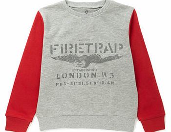 Boys Boys Firetrap Grey Sweatshirt, grey