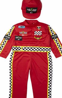 Bhs Boys Boys Red Racing Driver Fancy Dress Outfit,