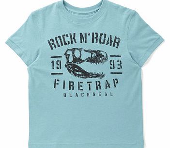 Boys Firetrap Boys Blue Print T-Shirt, blue