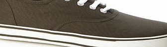 Bhs Boys Flipback Khaki Lace Up Trainers, khaki