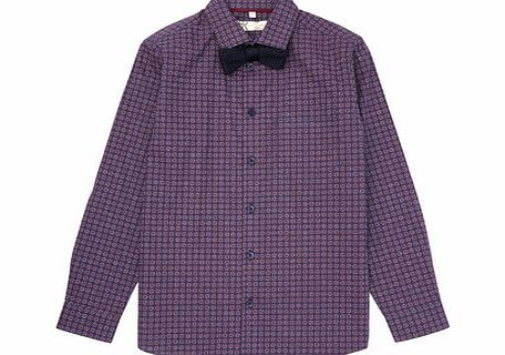 Boys JRM Purple Formal Shirt and Bowtie Set,