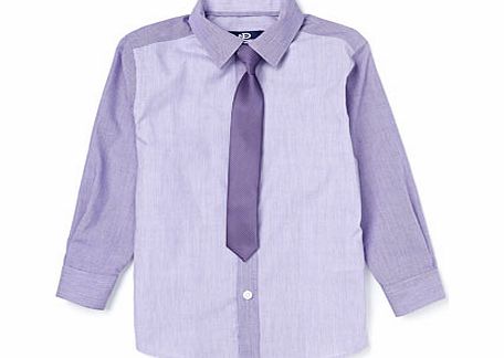 Boys Lilac Shirt  Tie Set, lilac 1614151499
