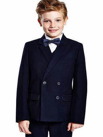 Boys Navy Marseille Double Breasted Suit Jacket,