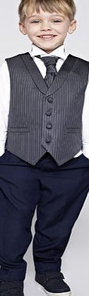 Bhs Boys Page Boy Grey Pinstripe Set, grey 6505700870