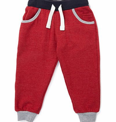 Boys Red Contrast Trim Joggers, red 1621363874