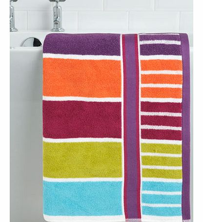 Bhs Bright broad stripe bath towel, brights 1929391295