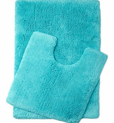 Bright Turquoise Ultimate bath and pedestal mats