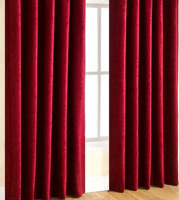 Bhs Burgundy Essentials Chenille Curtains, burgundy