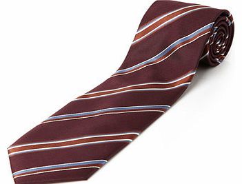 Burgundy Stripe Tie, Red BR66D30ERED