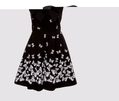 bhs Butterfly print bow prom