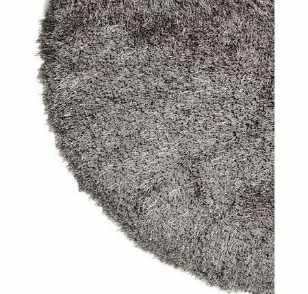 Bhs Charcoal Capri shaggy shimmer circular rug