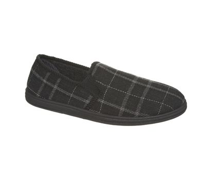 bhs Charcoal checked slippers