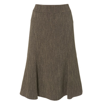 bhs Chocolate textured suit skirt
