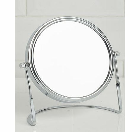 Bhs Chrome D shaped frame shaving mirror, chrome