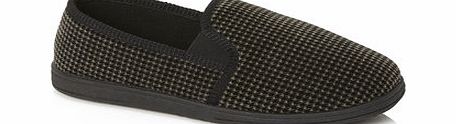 Bhs Classic Herringbone Slippers, Grey BR62F02GSLV