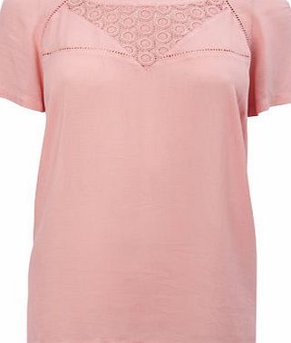 Bhs Coral Crochet Dobby Blouse, pink 8617500528