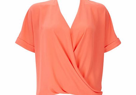 Bhs Coral Kimono Drape Top, coral 12028113641