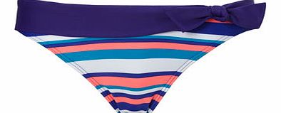 Bhs Coral Multi Stripe Print Bikini Bottoms, orange