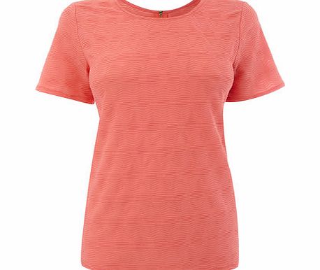 Coral Textured Tee, coral 9022033641