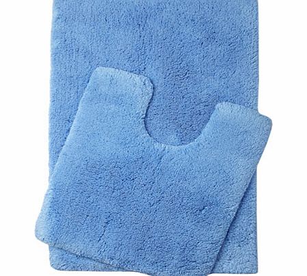 Cornish blue Ultimate bath and pedestal mats