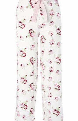 Cream Womens Floral Pyjama Pant, cream multi