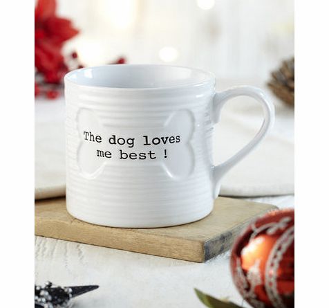 Bhs Dog Loves Me Best Mug, Dog loves me best